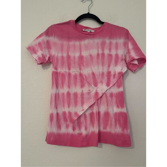 Derek Lam 10 Crosby Teddie T-Shirt with Twist Detail in Pink - Picture 2 of 4